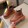 Botas Deportivas de Cuero Casuales de Moda para Primavera y Otoño para Niños Pequeños, Botas de Cuero Cómodas para Niñas Pequeñas, Modernas, Directo del Fabricante