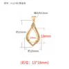 Colgante Simple Japonés y Coreano en Forma de Gota Colgante Vacío para Hombres y Mujeres Artesanía en Oro de 18K Incrustado Cera de Abejas Esmeralda Turquesa Colgante Colgante