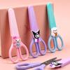 Tijeras con Forma de Personaje Sanrio de Dibujos Animados Tijeras de Seguridad para Niños Tijeras para Manualidades DIY Tijeras de Acero Inoxidable y Silicona para Estudiantes