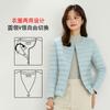 90 Terciopelo Forro Interior para Mujer Chaqueta Ligera de Plumas para Mujer Lago Plano Venta al por Mayor Ropa de Abrigo Cuello Redondo Moda Delgada Ligera Talla Grande Pluma de Pato Blanca