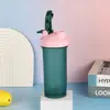 Taza Deportiva de Fitness Personalizada Nueva de 600 ml Taza de Plástico para Fitness de Proteína en Polvo Vaso Mezclador con Bola Batidora Vaso para Batidos Vaso Mezclador