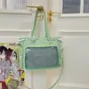 Bolso bandolera transparente de estilo japonés ins de alta apariencia, fresco y dulce, de colores caramelo, para niñas, ligero y elegante