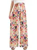Pantalones de Pierna Ancha de Cintura Alta de Seda Helada de Verano Talla Grande para Mujer, Nuevo Estilo Delgado, Corte Holgado, Adelgazantes, Pantalones para Mujer de Mediana Edad, Pantalones de Mamá