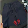 Pantalones Cortos de Baloncesto de Estilo Americano para Hombre, con Rayas Laterales, de Verano, Delgados de Nailon, de Secado Rápido, Pantalones Deportivos, Shorts de Longitud Media Casual de Moda