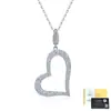 Collar de Plata de Ley S925 con Moissanita en Forma de Corazón para Mujer, Diseño Exclusivo Cadena para Clavícula Calada Joyería de Plata al por Mayor