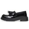 Mocasines con borlas transfronterizos para mujer, zapatos de cuero genuino de corte bajo, zapatos de piel pequeños para mujer, estilo británico, moda, estudiante, punta redonda, zapatos casuales