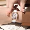 Reloj de Mujer Goldie Vintage Barril de Vino Pequeño Correa de Alto Valor de Color Reloj Guangzhou Sentido Avanzado Impermeable Cuarzo