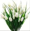 Pequeño Ramo de Flores Artificiales de Tulipán de 5 Cabezas, Flores Falsas para Boda Transfronteriza, Decoración de Celebración en Casa, Ramo Artificial para Exterior