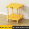 Estantería de pie para sala de estar, mesa pequeña de doble capa, mesa cuadrada simple de múltiples capas, mesita de noche pequeña minimalista para dormitorio