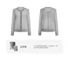 Cardigan de Punto para Mujer Hecho a Medida en la Fábrica de Origen, Estilo Old Money Europeo y Americano, Delgado de Verano, Calado, Cuello Redondo, Manga Larga, Cubre-Sol Protector