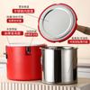 Balde Isolante de Aço Inoxidável Cantina Removível Balde de Arroz Comercial Balde Dourado para Sopa Caldo Quente Barraca Grande Capacidade Balde para Mingau de Café da Manhã