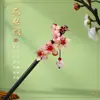 Horquilla de estilo antiguo con borlas, palillos de madera de imitación de ébano, tocado recogido, accesorios Hanfu para tirar del cabello, horquilla de disfraz antiguo para mujer
