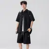 Camisa Masculina de Manga Curta Tendência Nasa Ice Silk Verão 2025 Nova Bonita de Alta Qualidade Casual Combinando com Terno