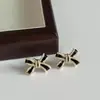 Brincos de Laço Retro Francês Brincos com Borda de Pérola Feminino 2024 Nova Moda Outono e Inverno Acessórios de Orelha de Nicho