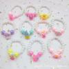 Pulseira de Pérola Infantil Menina Desenho Animado Animal Flor Princesa Pulseira de Contas Joias de Pérola Artificial