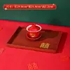 Bandeja Roja de Hotel Rectangular Redonda Vajilla Bandeja Plato Rojo Hotel Boda Bandeja de Té Bandeja de Frutos Secos