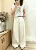 Camiseta de Algodón Acanalado Guangzhou Shisanxing de 220g para Mujer, Directo de Fábrica, Corte Entallado, Top de Manga Corta de Moda, Suministro Exclusivo Segunda Remesa de Verano