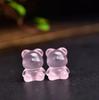 Cristal Rosa Natural Oso sin Rostro Tallado Accesorios de Colgante DIY de Cristal Suministro para Transmisión en Vivo Directo de Fábrica en Yantang