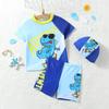 Traje de Baño para Niños Traje de Baño Dividido para Niño 2025 Nuevo Dibujo Animado Dinosaurio Manga Corta Secado Rápido Protección Solar Traje de Baño para Niño Verano