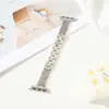Comércio Exterior Aplicável Pulseira para Apple Watch 49mm Applewatch S10 Pulseira de Quatro Diamantes iwatch Pulseira Feminina