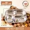 Plato dividido de acero inoxidable 316L para niños y bebés, tazón para comer en casa, vajilla para jardín de infantes, venta al por mayor y dropshipping