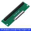 Placa Adaptadora FPC/FFC com Conector de Passo 0,5mm Soldado para Pino Header Reto 2,54 Adaptador de Cabo Flexível