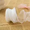 Stock Listo del Fabricante 4cm 10 Yardas Borde Liso Cola de Pez Ondulada Cinta de Hilo para Ramo de Flores Embalaje Cinta para Borde de Pastel Hecho a Mano DIY