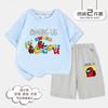 Roupa infantil among us meninos e meninas conjunto de shorts e camiseta de manga curta top de manga meia-manga traje de duas peças lobisomem espacial matando moda 8