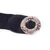Primavera Nuevo Cinturón de Mujer Moda Metal Hebilla Doble Redonda Incrustado de Pedrería Decorativo Elástico Elástico Cinturilla Pequeña