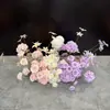 Arreglos Florales Artificiales para Bodas, Arcos en Forma de Cuerno, Columnas Florales Grandes, Flores de Cascada Estilo Bosque, Decoración de Escenario y Paisajismo para Salones de Bodas