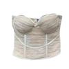 Estilo Deseo Puro Encaje Malla Plisado Varilla Ballena Correa de Belleza Almohadilla para el Pecho Top Tubo Diseño de Cremallera Trasera Chaleco de Ropa Interior para Mujer
