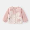 2025 Ropa Exterior para Bebé Forro Polar Otoño Nuevo Tops para Niñas Cálido Invierno Niños Todo en Uno Chaleco de Terciopelo 5532