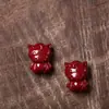 Mineral Cru Cinábrio Areia Dourada Roxa Zodíaco Pulseira Estéreo Dupla Face para Homens e Mulheres Acessórios para Pulseira Trançada DIY Material