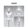 Soporte de Exhibición para Modelo Masculino Maniquí de Medio Cuerpo Negro y Blanco Accesorios para Escaparate de Tienda de Ropa para Hombres Modelo de Cuerpo Completo