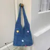 Nuevo Bolso de Hombro de Punto Holgado Calado Floral Rojo para Mujer, Bolso Tote Casual de Gran Capacidad