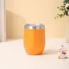 Copo de ovo em forma de U Amazon transfronteiriço aço inoxidável 304 copo de vinho tinto barriga vermelha de vácuo de camada dupla copo de água portátil