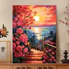Casa de Flores junto al Mar Pintura al Óleo Digital DIY 2026 Nueva Pintura Acrílica Relleno Manual para Colorear Pintura Decorativa Sanadora