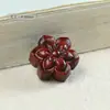 Novas Acessórios de Madeira Perfumada Esculpida Flor de Seis Pétalas DIY Moda Joias Pulseira Colar Contas Espaçadoras Acessórios