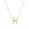 Collar de cadena de hueso de serpiente letra H acero de titanio cadena de clavícula de alta calidad para mujer cadena de suéter que no se decolora accesorios de estilo frío al por mayor