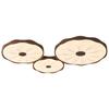 Lámpara de Dormitorio, Estilo Antiguo, Retro Madera de Nogal Protección Ocular Lámpara de Sala de Estar, Simple Hoja de Loto China Creativa Lámpara de Techo para Habitación