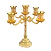 Portavelas de estilo europeo hecho de aleación de zinc, portavelas de cinco y tres brazos, soporte de velas de estilo europeo para mesa de comedor, adorno de decoración para el hogar para cena a la luz de las velas