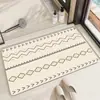 Tapete de chão absorvente moderno e simples para banheiro, tapete de entrada, tapete antiderrapante de secagem rápida para banheiro, tapete de porta de quarto