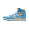 Zapatos Putian transfronterizos AJ1 de caña alta para baloncesto en Obsidiana y Azul Universitario, Jordan 1 en Gris Humo, zapatos para hombre, zapatos para mujer, zapatos para pareja, zapatos para correr