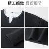 Sudadera Pesada de Lana Falsa de Dos Piezas para Hombre, Nuevo Estilo Primavera y Otoño, Holgada Casual Moderna con Cuello en V para Adolescentes, Venta al por Mayor