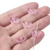 Vidro Cor Transparente Borboleta Feito à Mão Estilo Antigo Passo Sacudir Cabeça Acessórios de Cabelo Feito à Mão DIY Grampo de Cabelo Materiais Acessórios