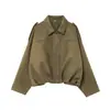 Bestseller de AliExpress al por mayor ZA Ropa de mujer transfronteriza europea y americana Chaqueta bomber con efecto texturizado de gamuza