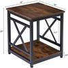 Mesa lateral multiuso mesa lateral rack de armazenamento mesa de centro simples sofá mesa lateral casa moderna ferro madeira maciça casa