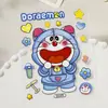 Lindas Pegatinas para Taza de Agua de Doraemon Adhesivo Plano Lindo Personaje Azul Gordito Pegatinas para Funda de Teléfono DIY Accesorios Versión Q