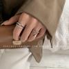 Anillo de dedo índice abierto con números romanos en plata esterlina S925 para mujer, sencillo, moderno, personalizado, estilo retro.