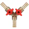 Válvula de tres vías para tubería de gas, conector de tres vías, válvula en Y con interruptor, manguera de oxígeno, válvula en Y